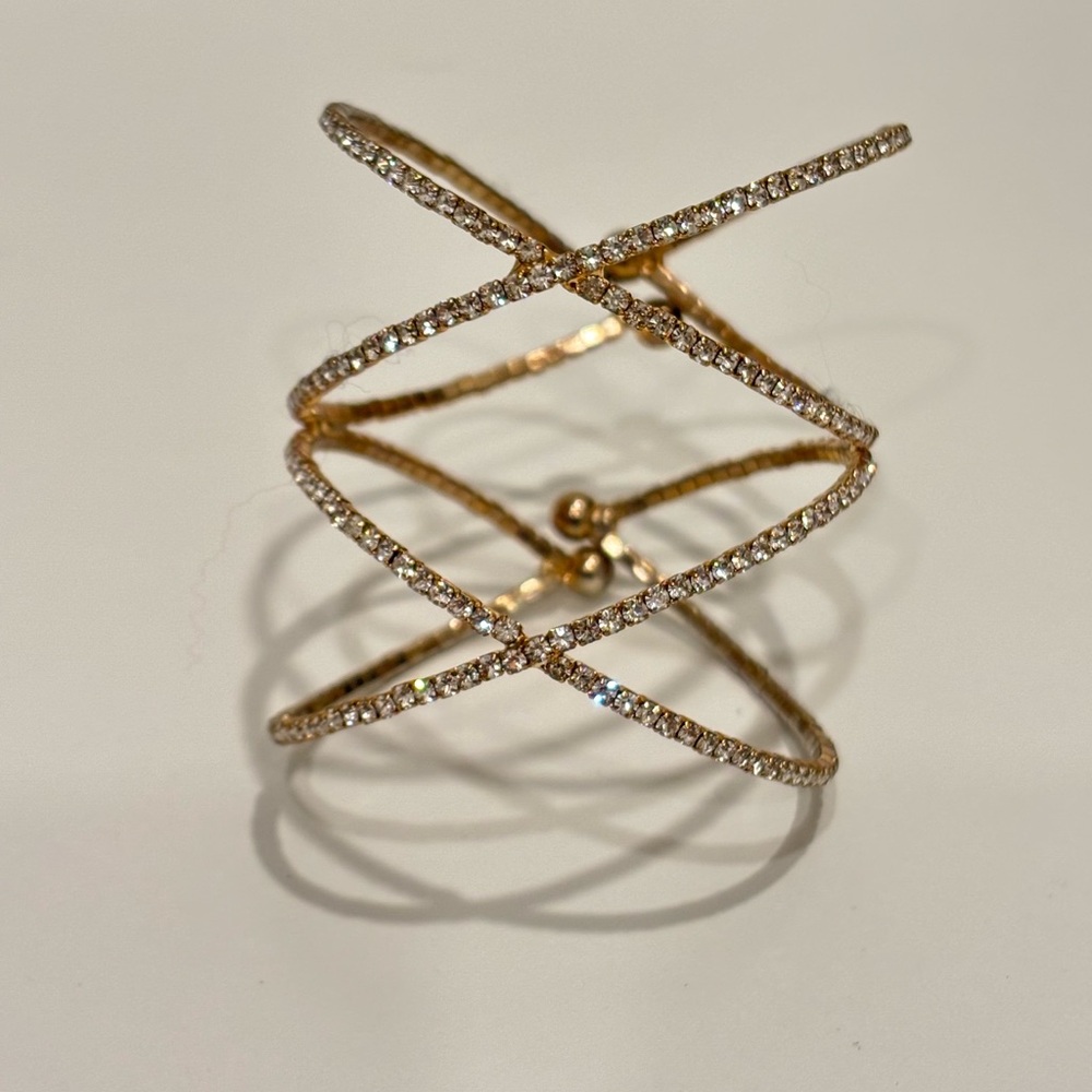 Gold Spiral Cuff Bracelet